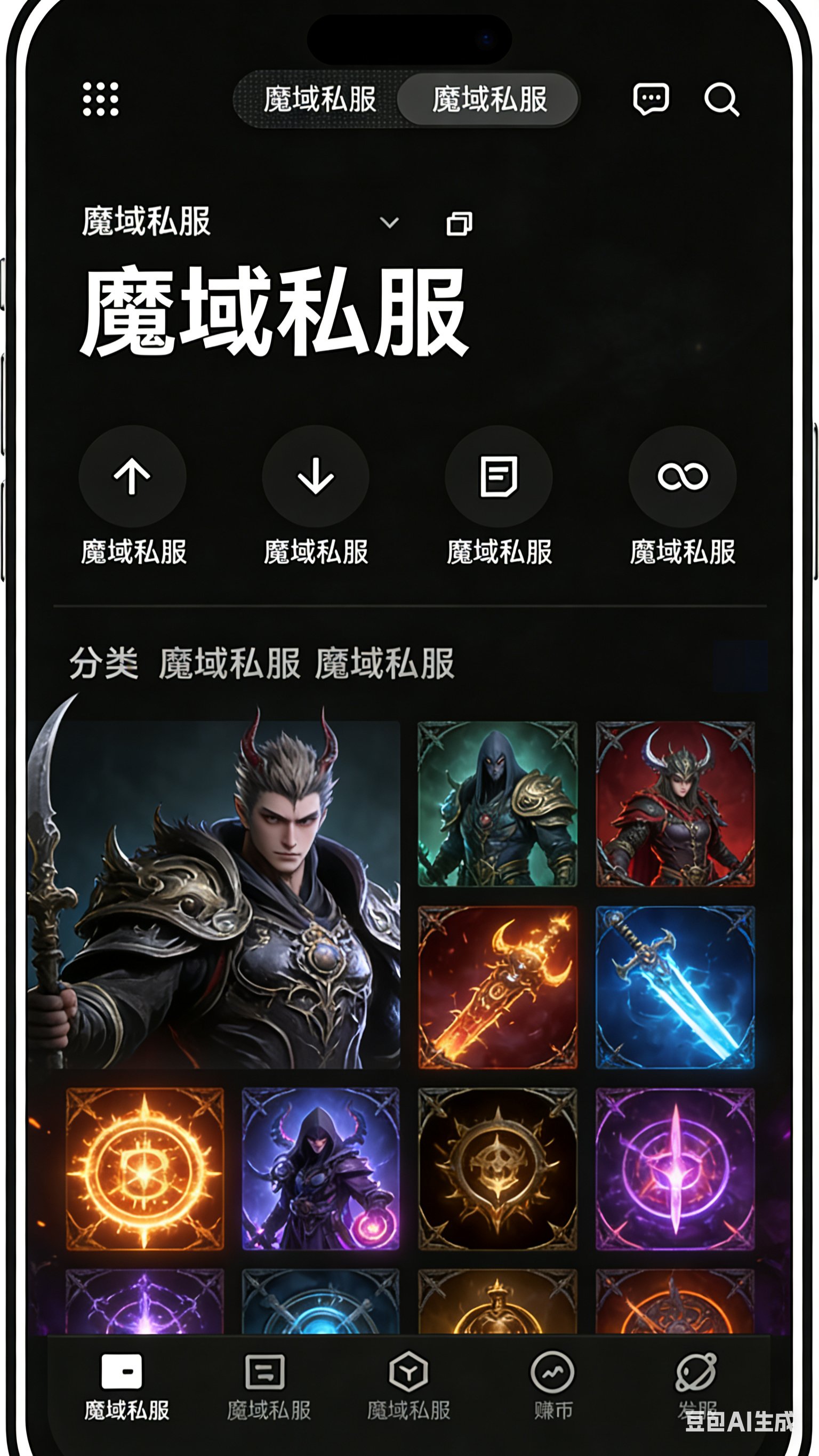 魔域私服神纹淬炼面板