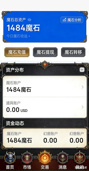 魔域私服神纹装配界面